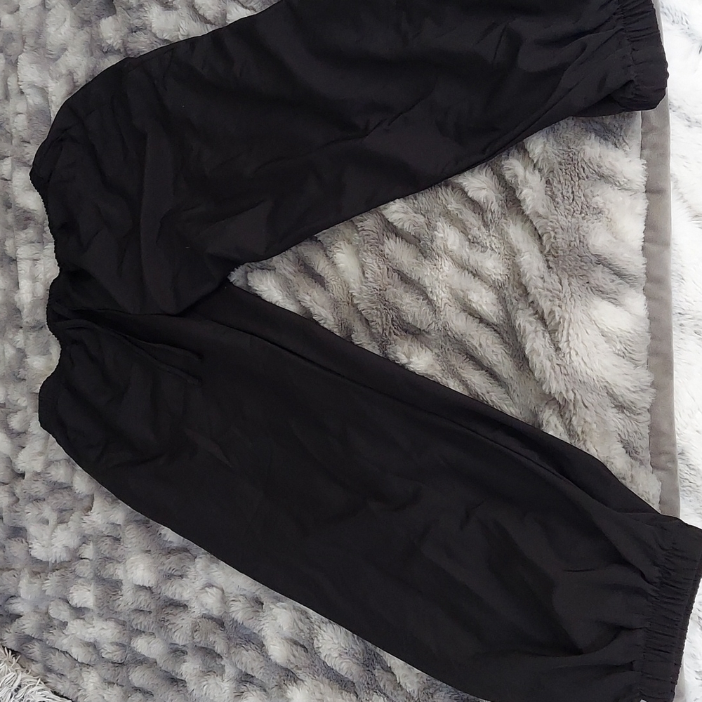 Black silky feel pants
